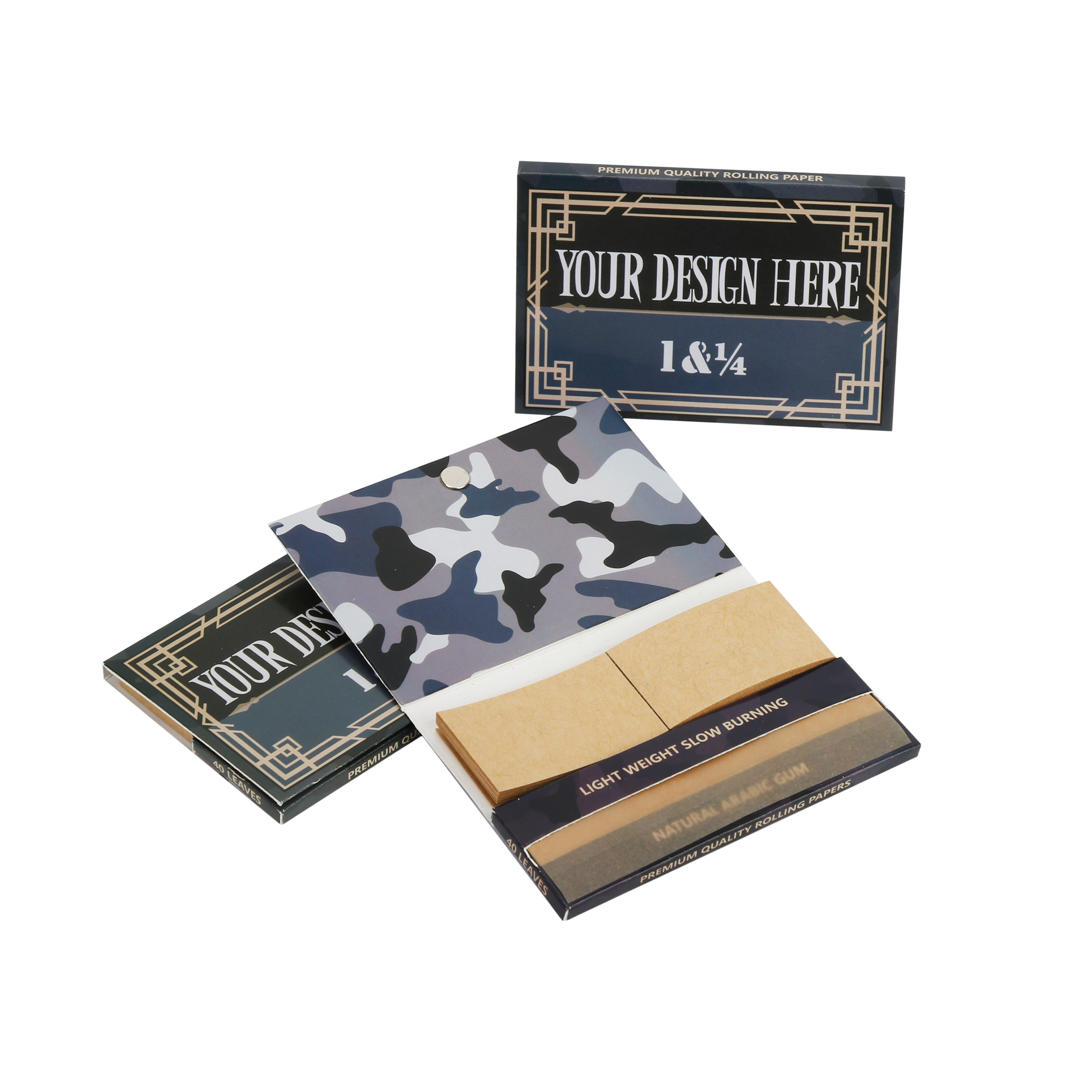Custom Rolling Papers In Round Magnet Enclosure With Tips