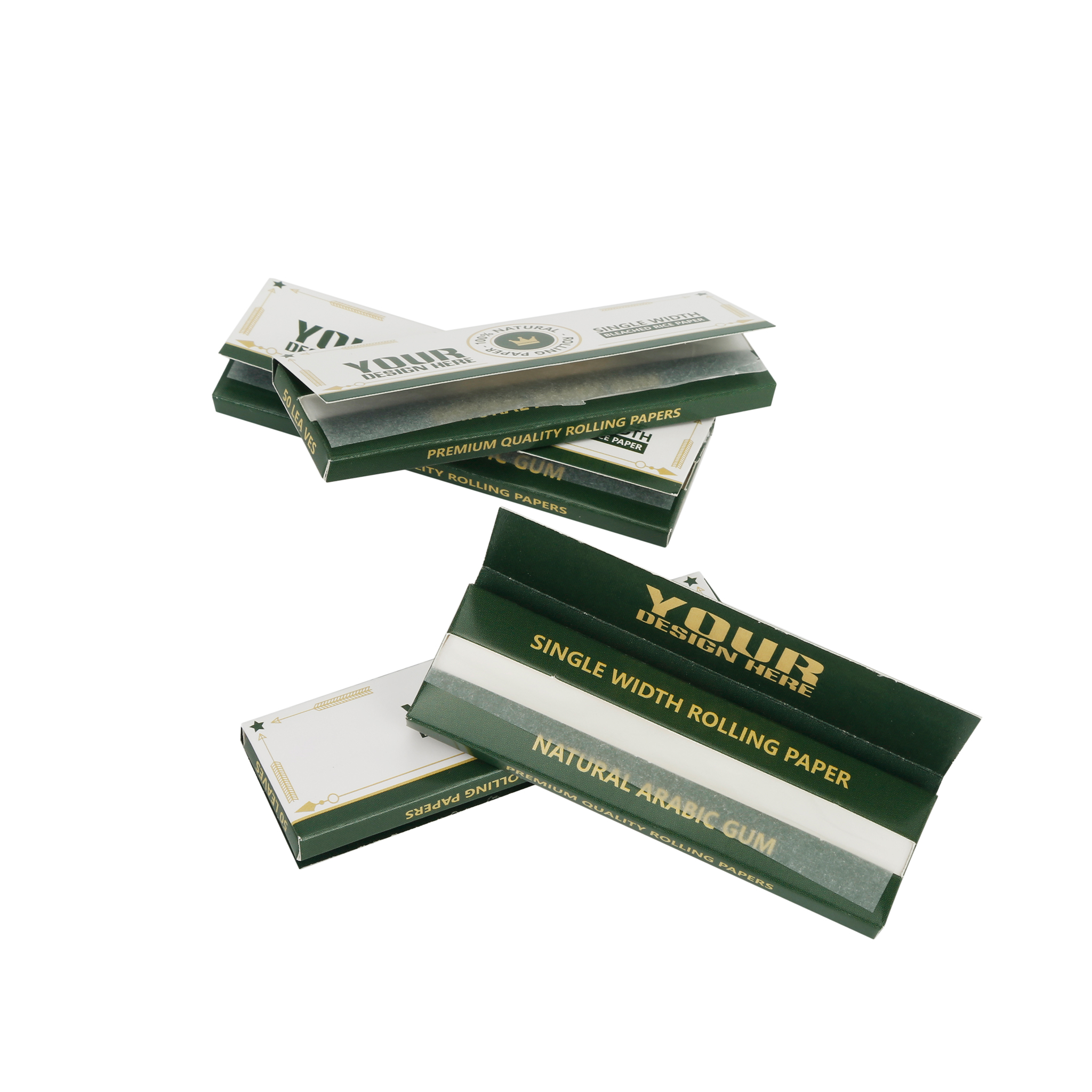 Single Width Size Custom Rolling Papers Booklet With Free Shipping