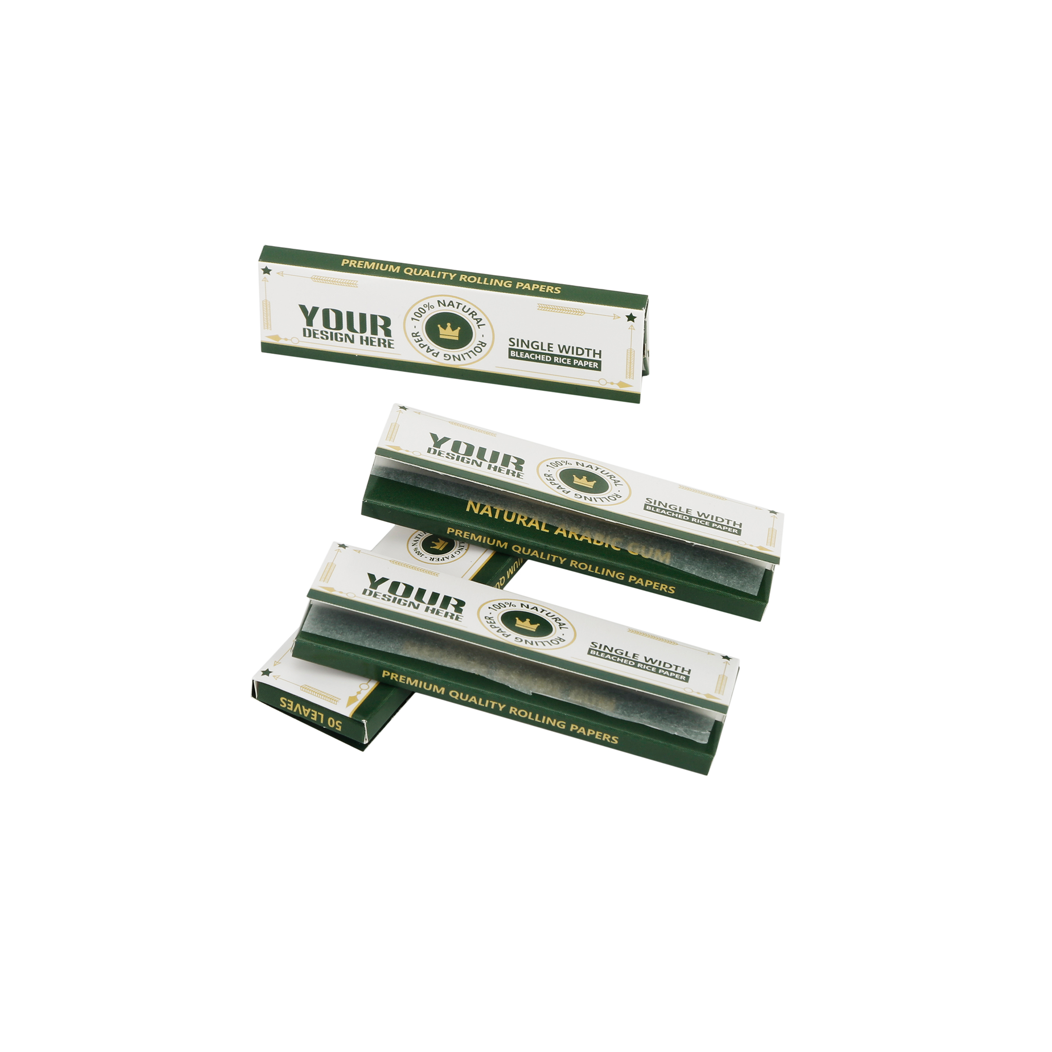 Single Width Size Custom Rolling Papers Booklet With Free Shipping